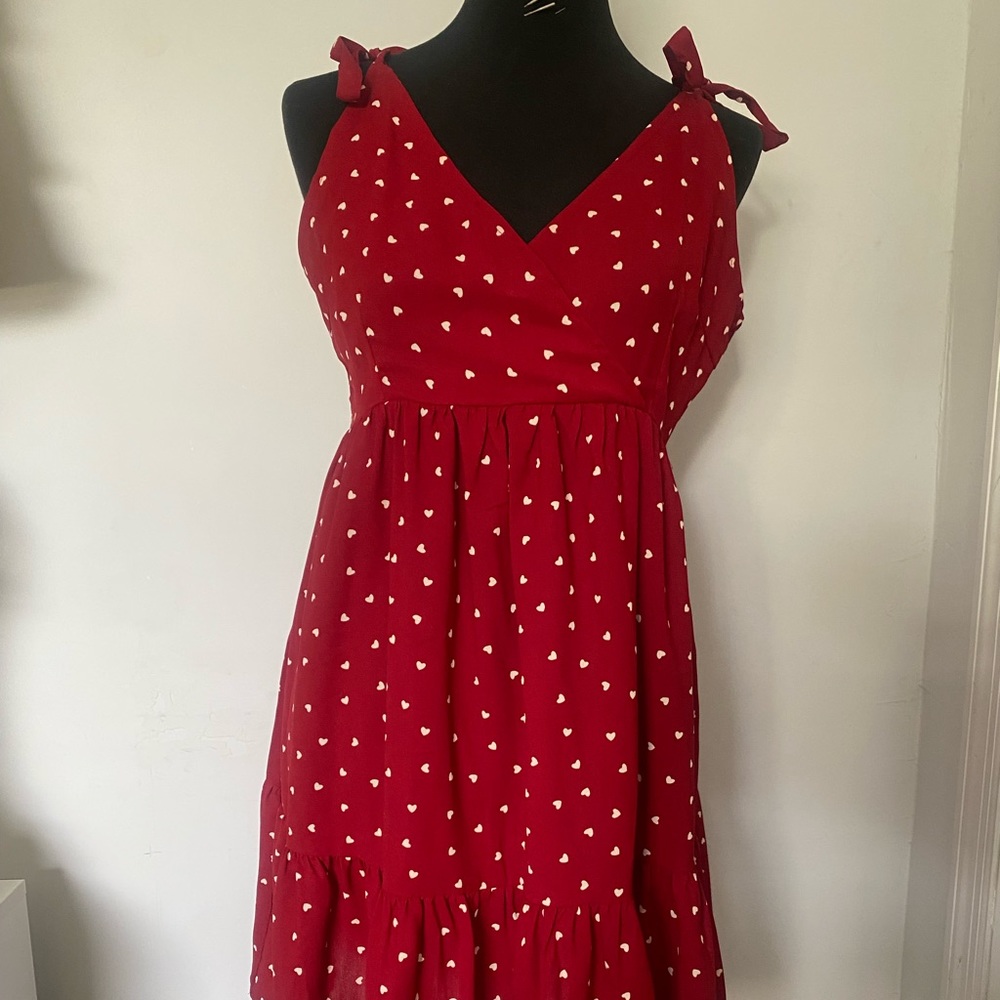 Empire heart print sundress.